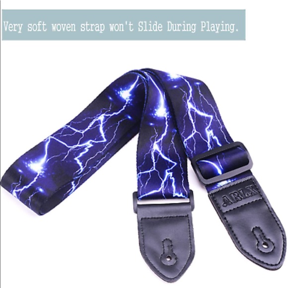 NWOT Wogod Guitar Strap Jacquard Weave Hootenanny Guitar Strap With Leather Ends - Picture 6 of 8